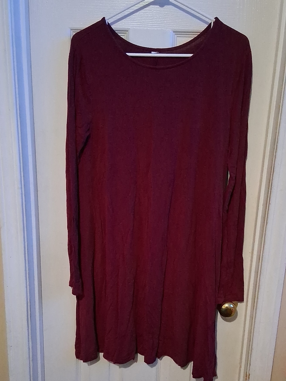 Old Navy Long Sleeve Swing Dress - Burgundy
